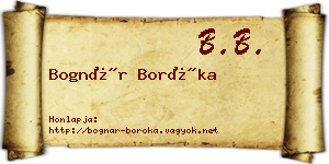 Bognár Boróka névjegykártya