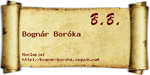 Bognár Boróka névjegykártya